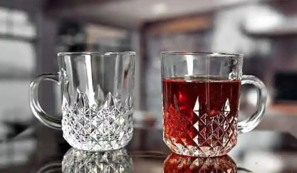 6-Piece BlinkMax Diamond Cut Glass Mug