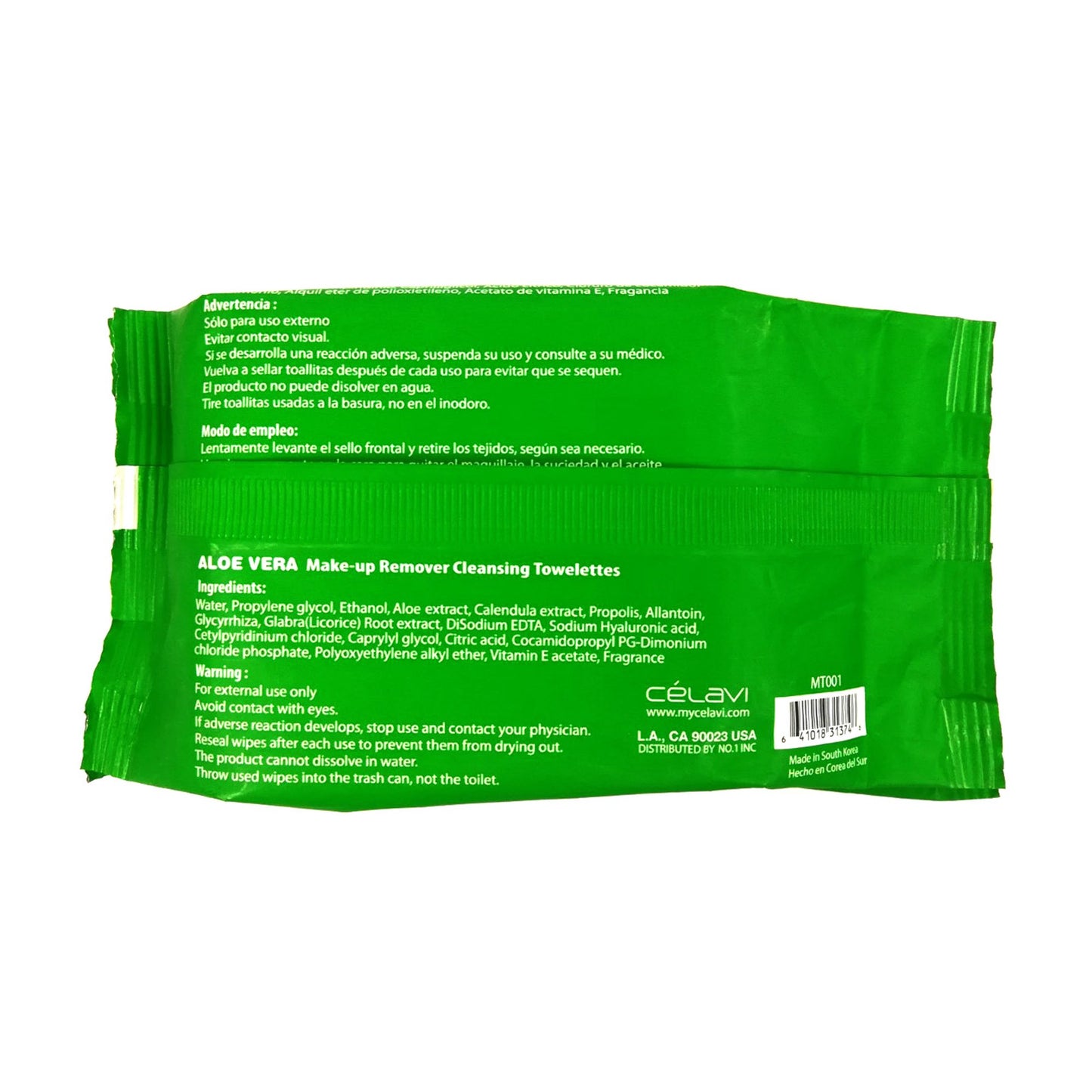Celavi Aloe Vera Makeup Remover Cleansing Wipes (Pack of 2)