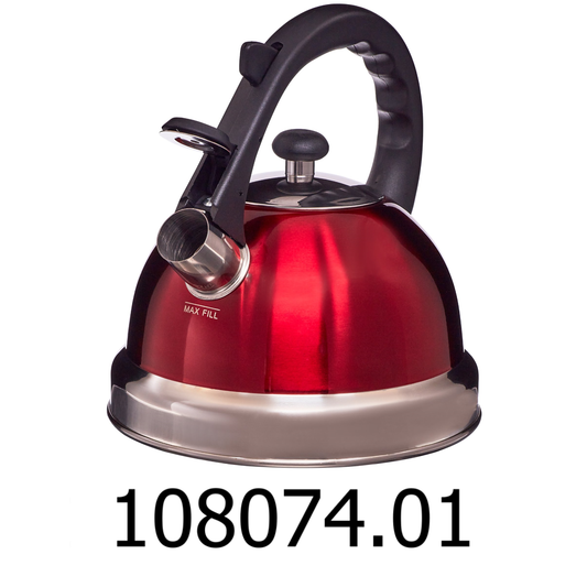 Mr. Coffee 2.2 QT Whistling Tea Kettle - Red