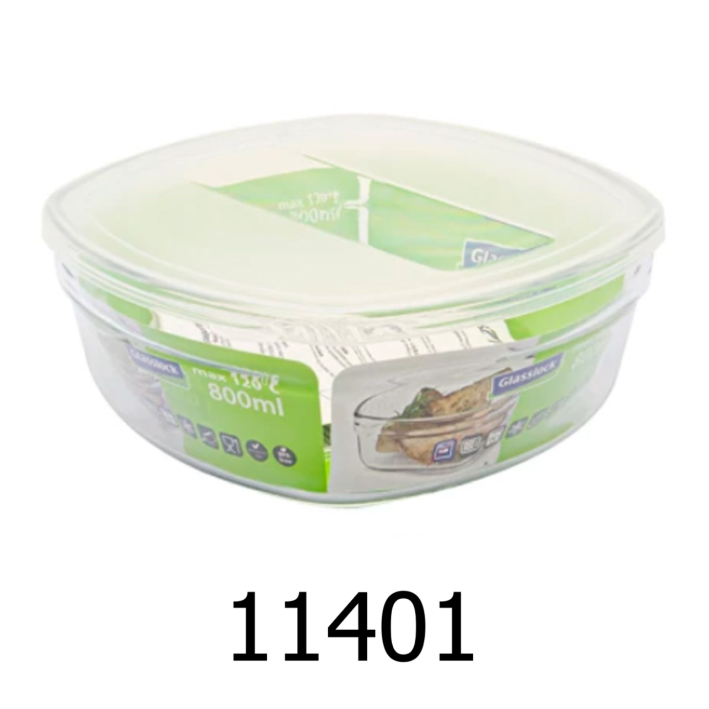 3.6 Cup Glasslock Square Food Storage Container