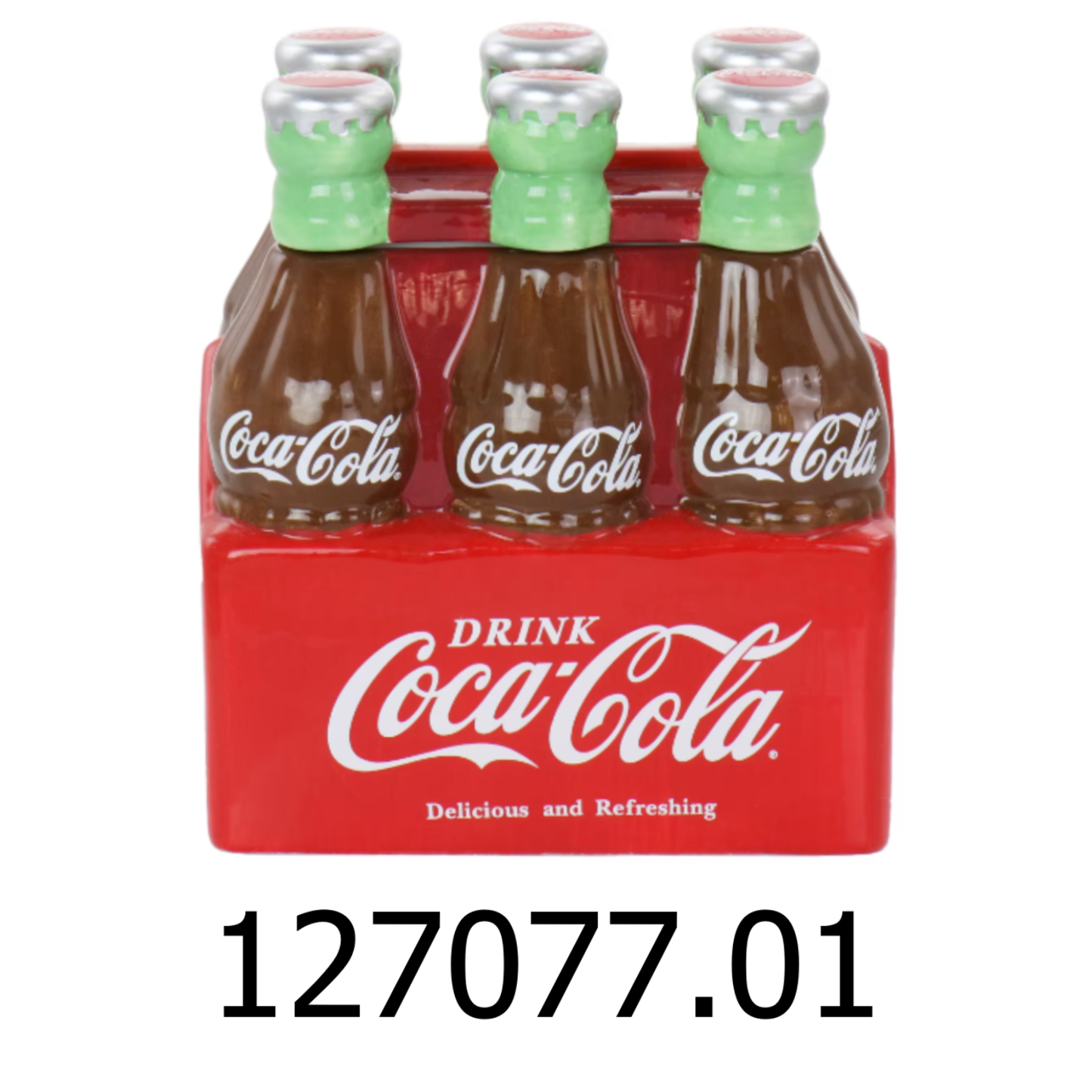 Ceramic Coca Cola Cookie Jar Six Pack of Bottles