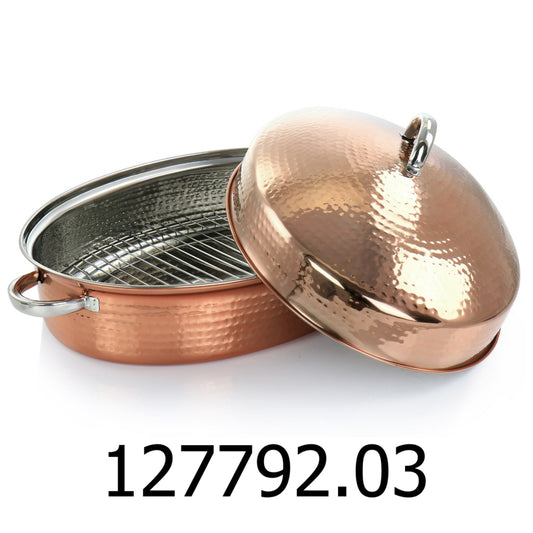 Gibson Radiance 17.5" Copper Plated Oval Roaster