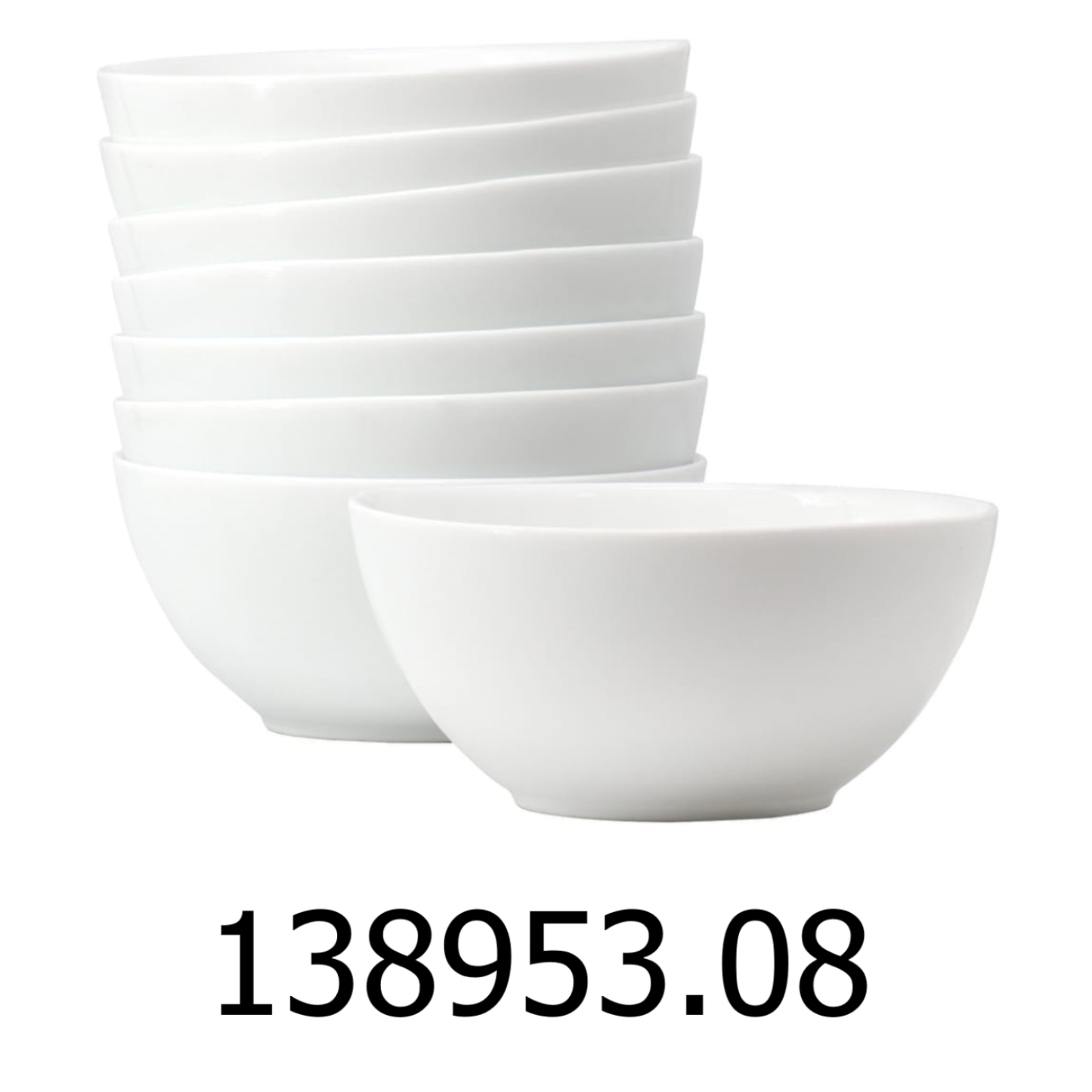 8 PC Ultra by Gibson 12oz Tempered Opal Glass Bowl Set