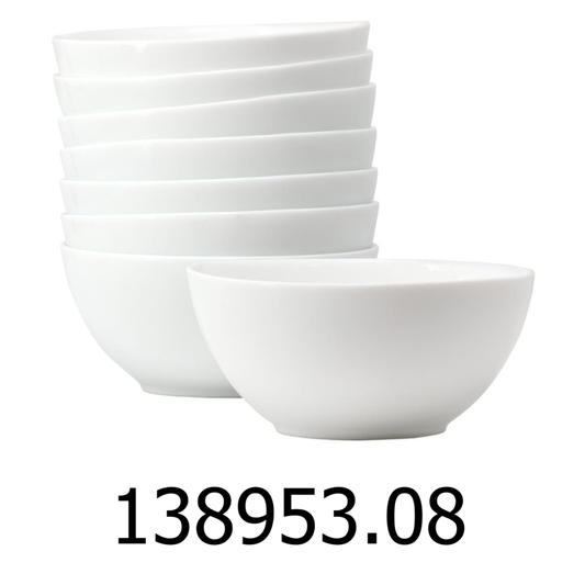 8 PC Ultra by Gibson 12oz Tempered Opal Glass Bowl Set