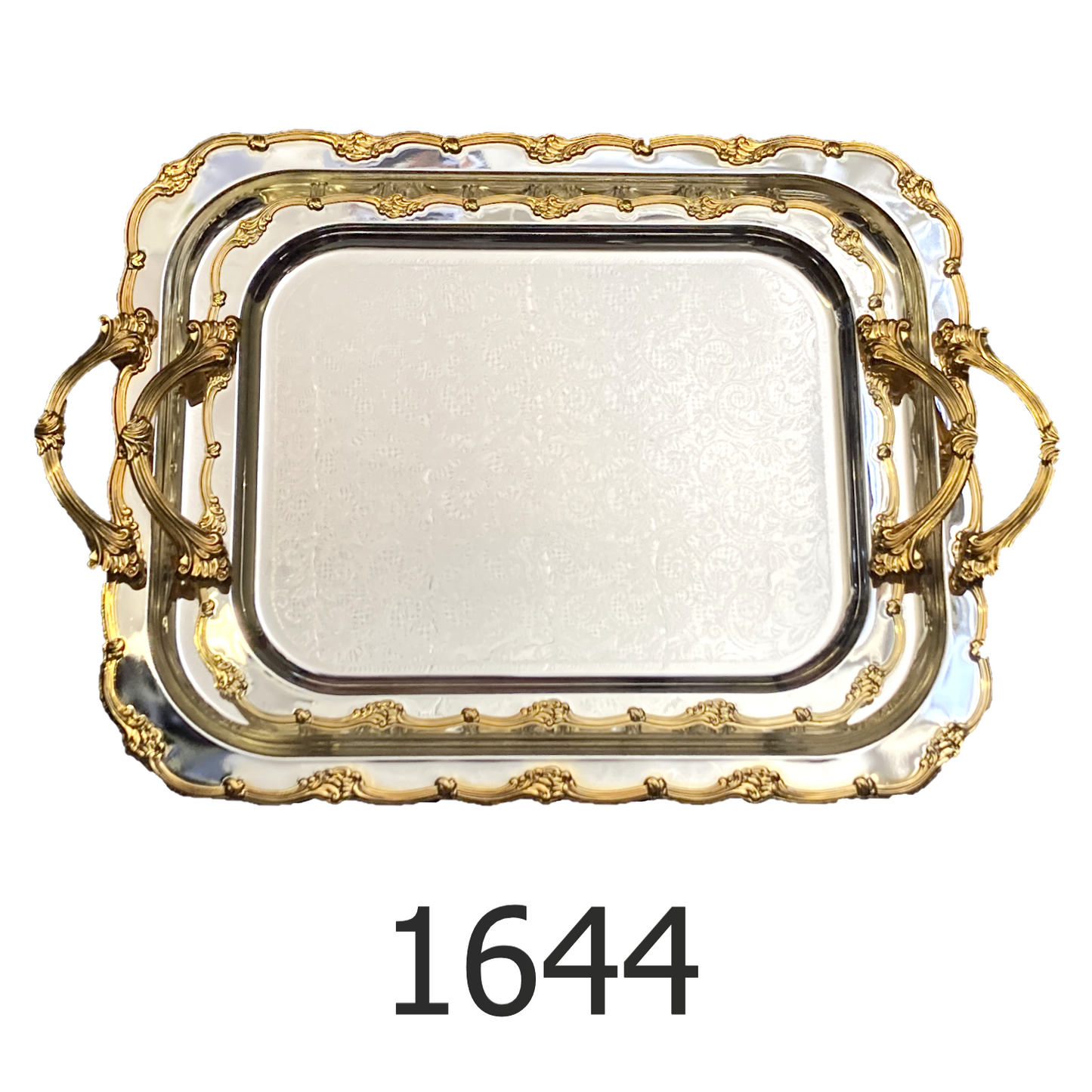 2 PC Golden Rectangle Tray