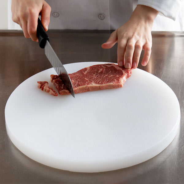 14" PE Round Cutting Board & 8" Chef Knife