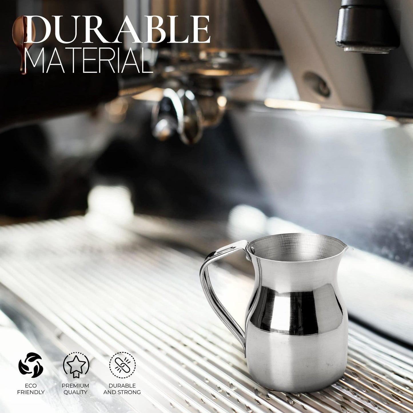 1 QT Aluminum Milk Pot, Hot Drink Pitcher