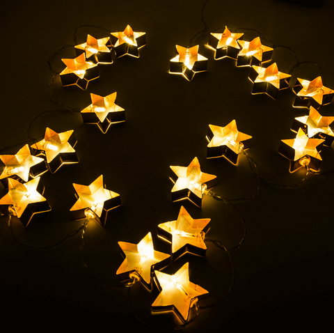 20 LED Rose Champagne Star String Lights