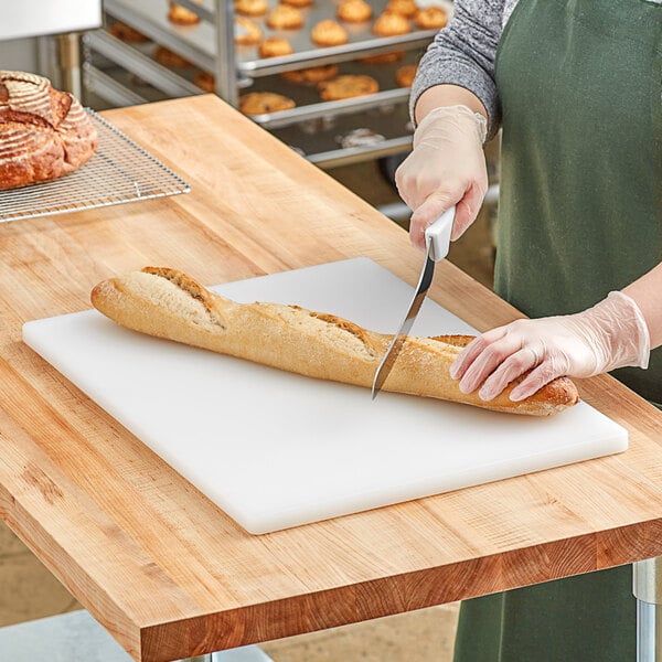 24" x 18" x 0.75" PE White Cutting Board