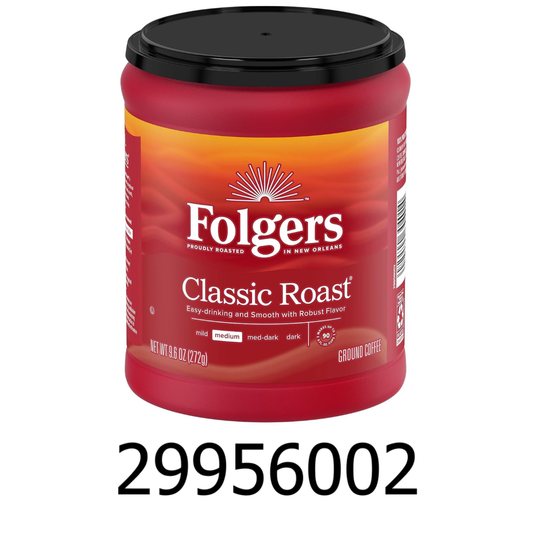 9.6 oz Folgers Classic Roast Medium Roast Ground Coffee