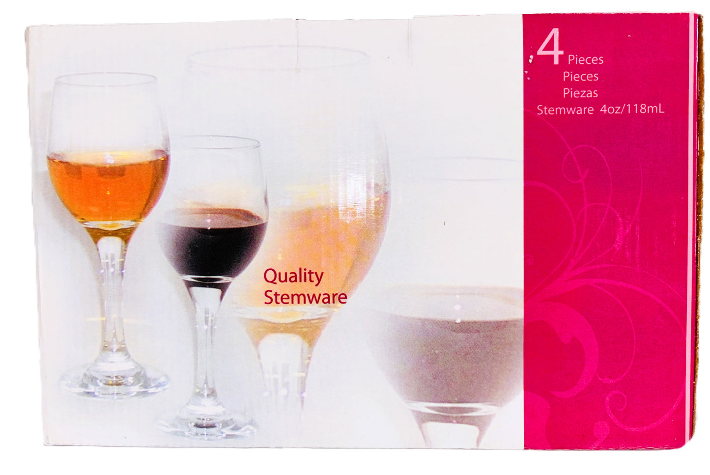 4 pieces Stemware Glass Wine 4oz/118ml