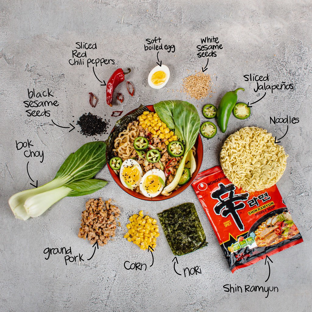 Nongshim Shin Original Ramyun Bowl, Gourmet Spicy Flavor (Pack of 12)