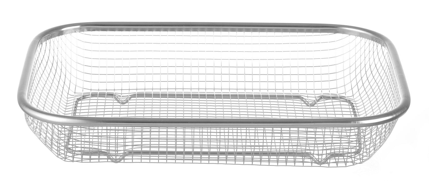Stainless Steel Mesh Rectangle Colander Strainer Basket