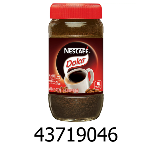 1.7 oz Jar Nescafe Dolca Dark Roast Instant Coffee Mix
