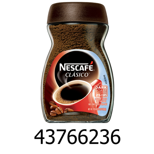 1.7 oz Jar Nescafé Clasico Dark Roast Instant Coffee