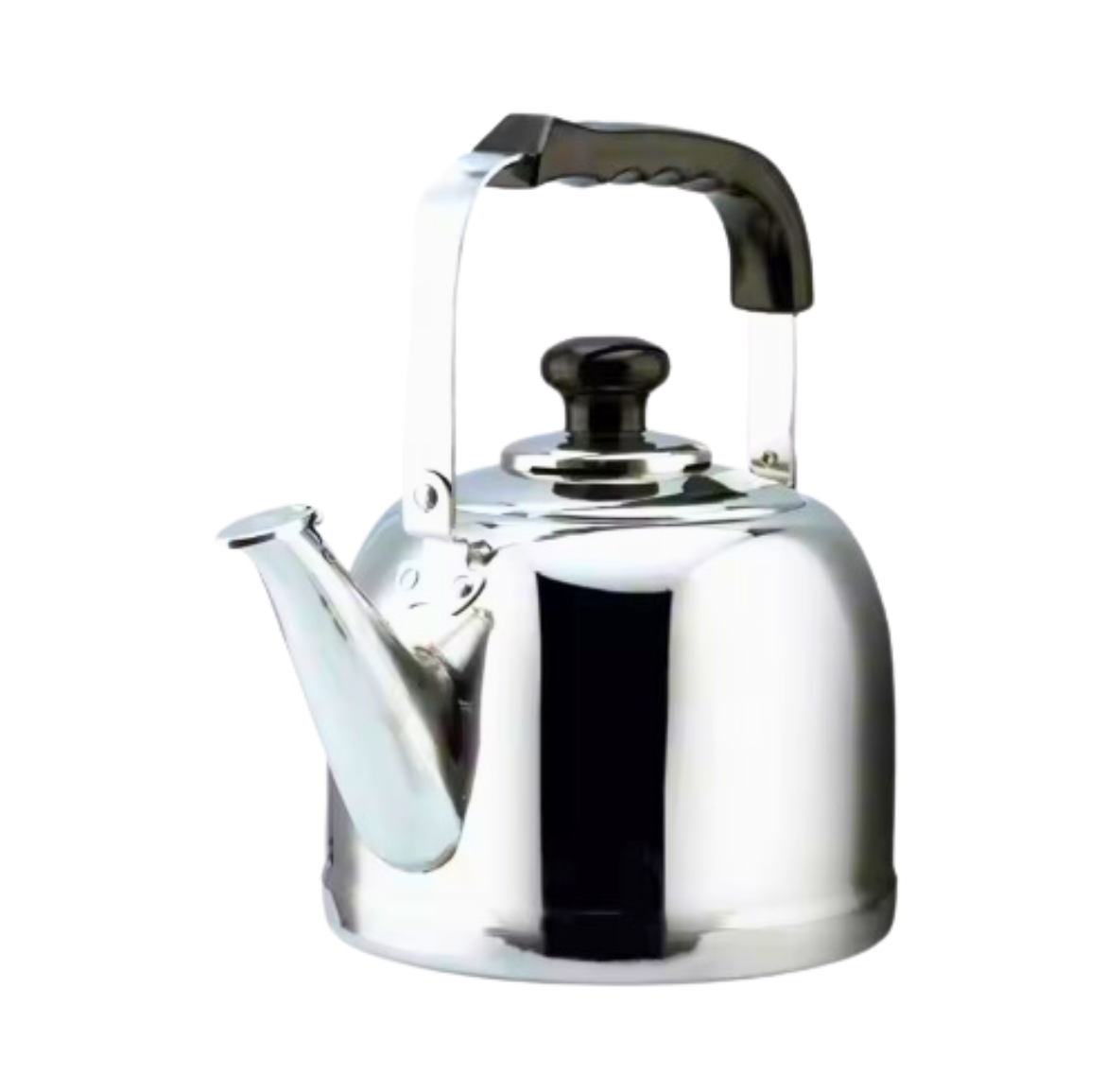 3 Liter Whistling Heavy Duty Stainless Steel Tea Kettle with Black Handle, Classic