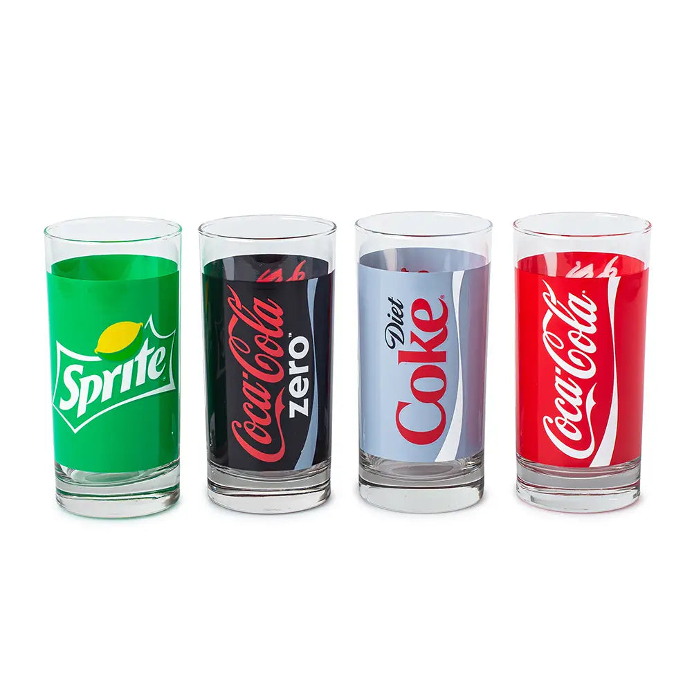 4 PC Coca Cola / Sprite Style Glasses
