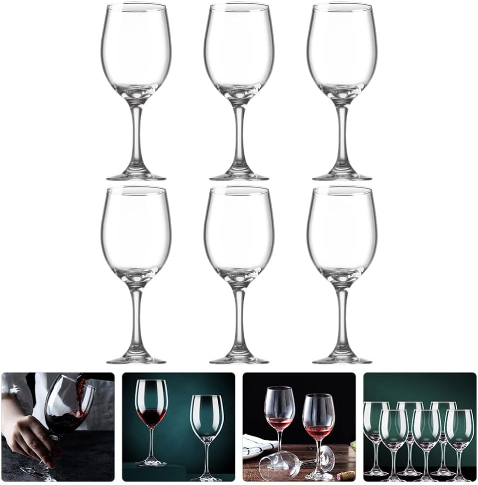 6 PC Goblet Wine Glass Set