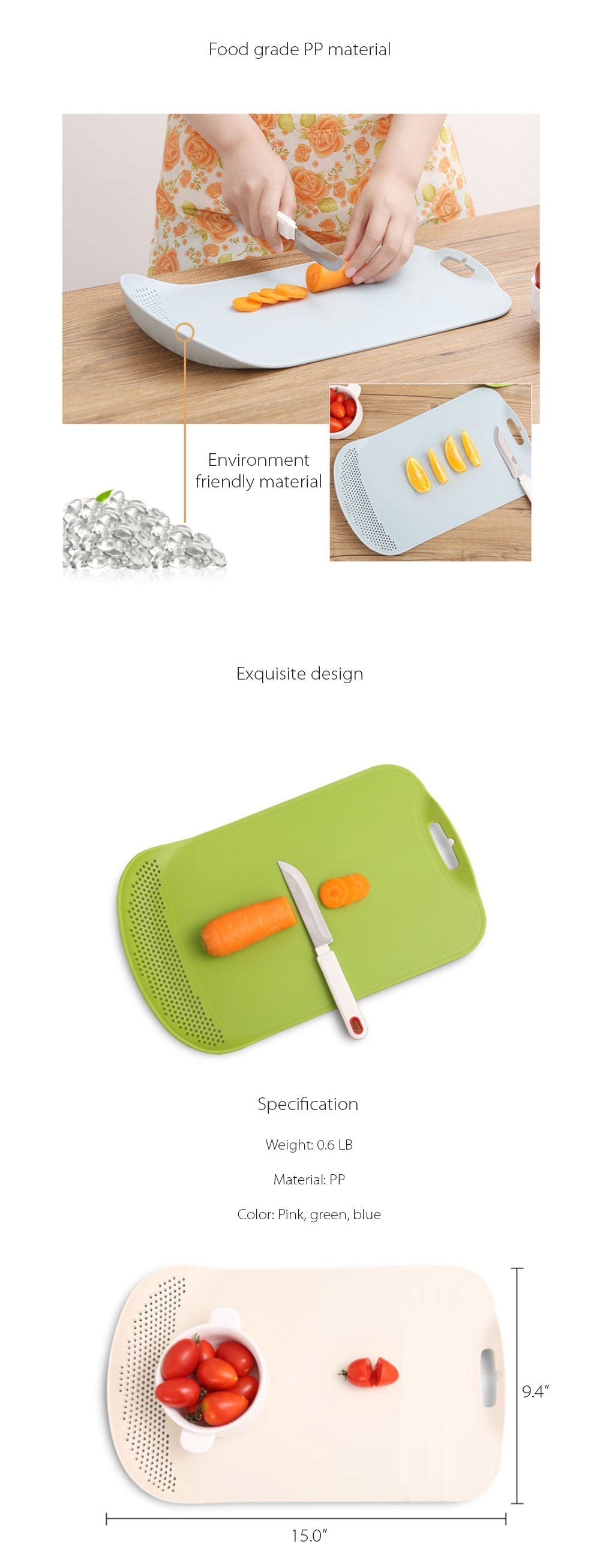 2 in 1 Cutting Board - Green