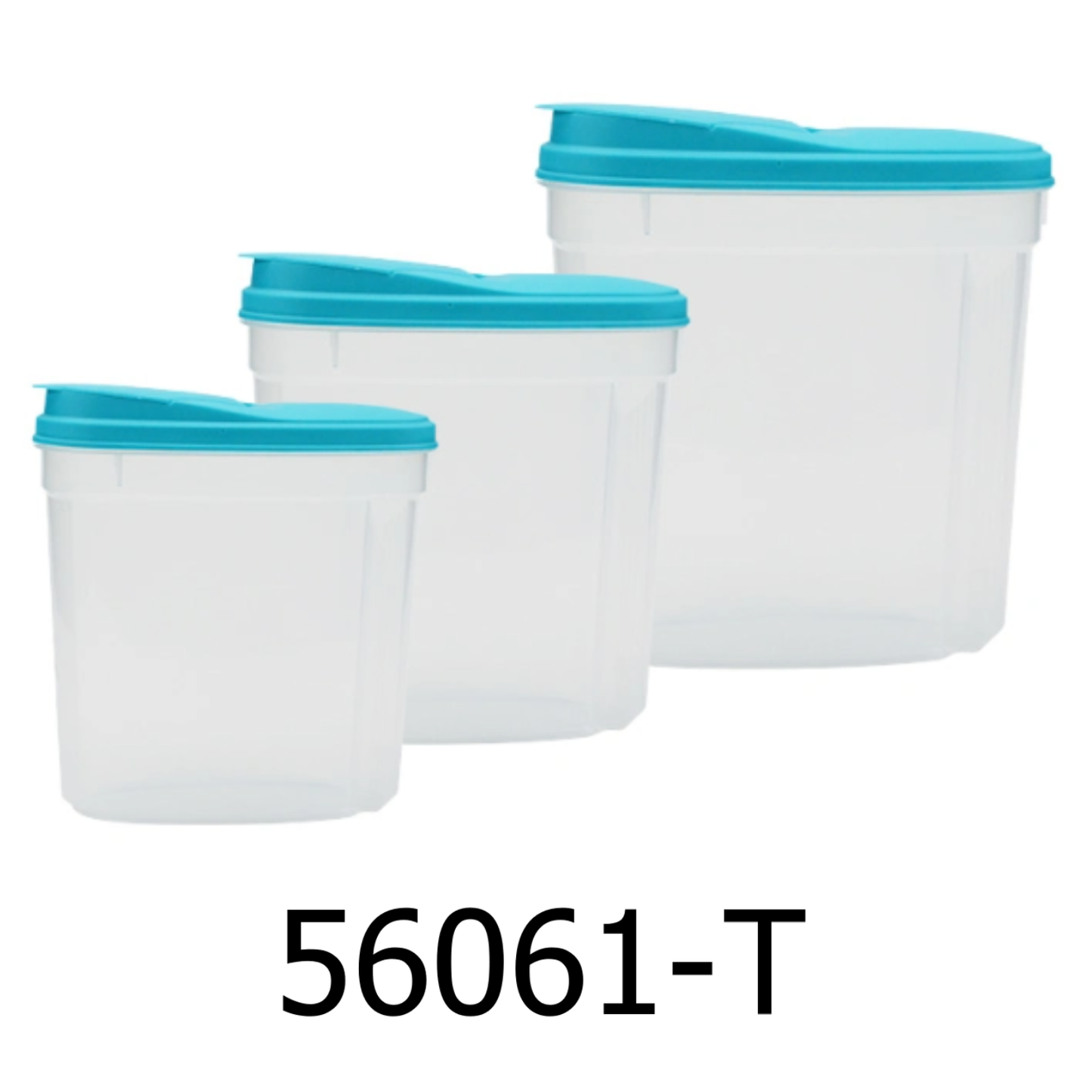 3 PC Teal Cereal Container Set
