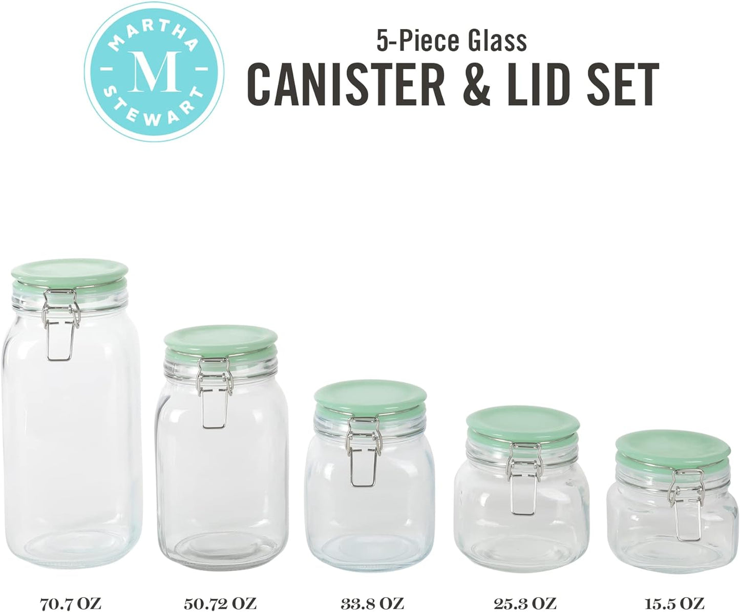 5 PC Martha Stewart Canister Set