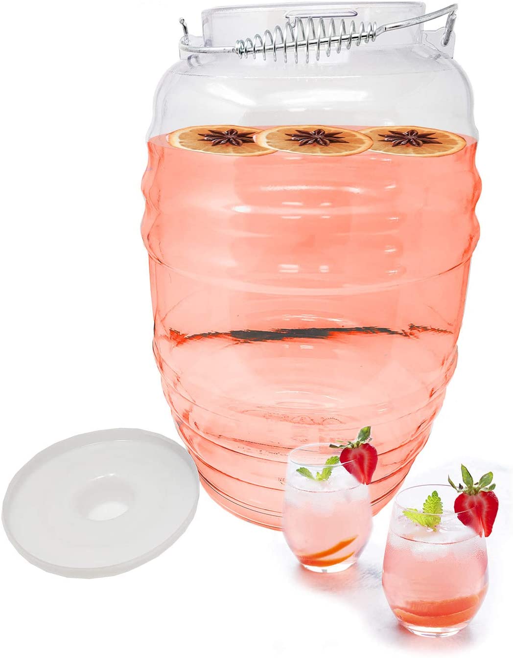 5 GAL Plastic Jug Water Dispenser with 16oz Ladle