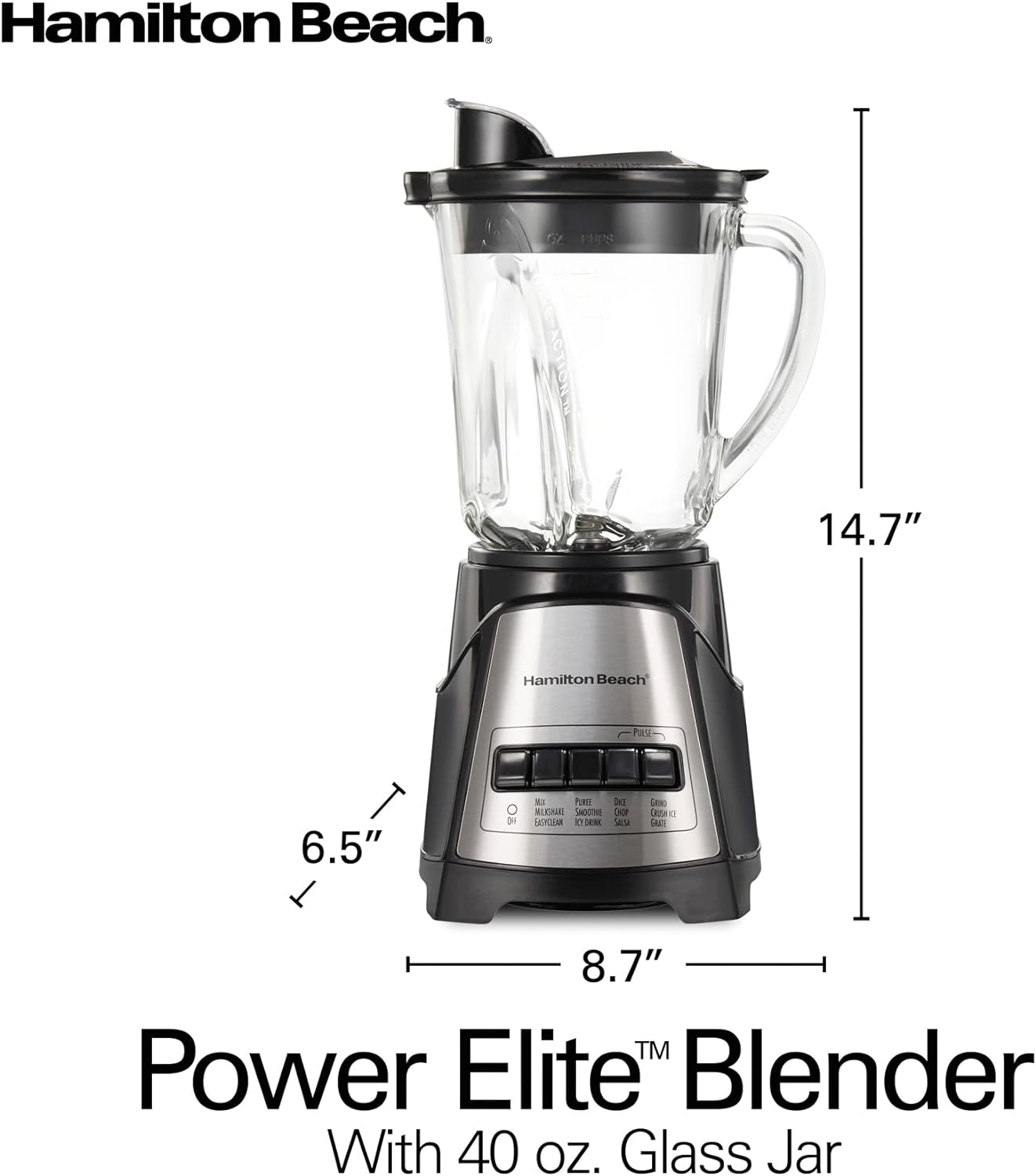 Hamilton Beach 40 oz Power Elite Wave Action Blender