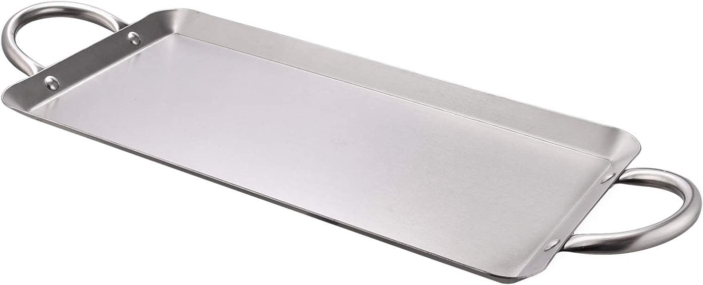 19" Rectangle Stainless Steel Fry Pan Comal