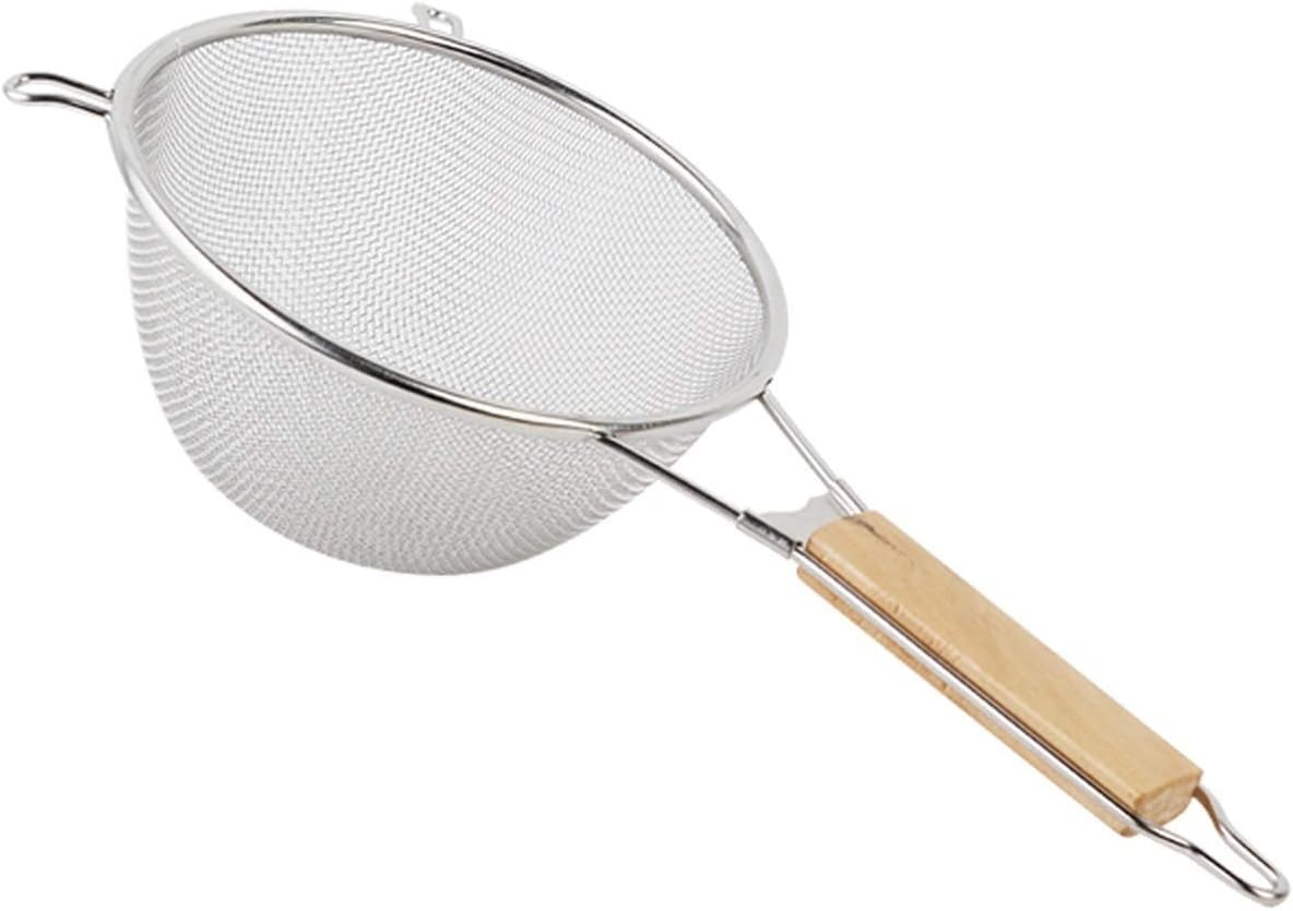 21cm Stainless Steel Strainer with Wooden Handle