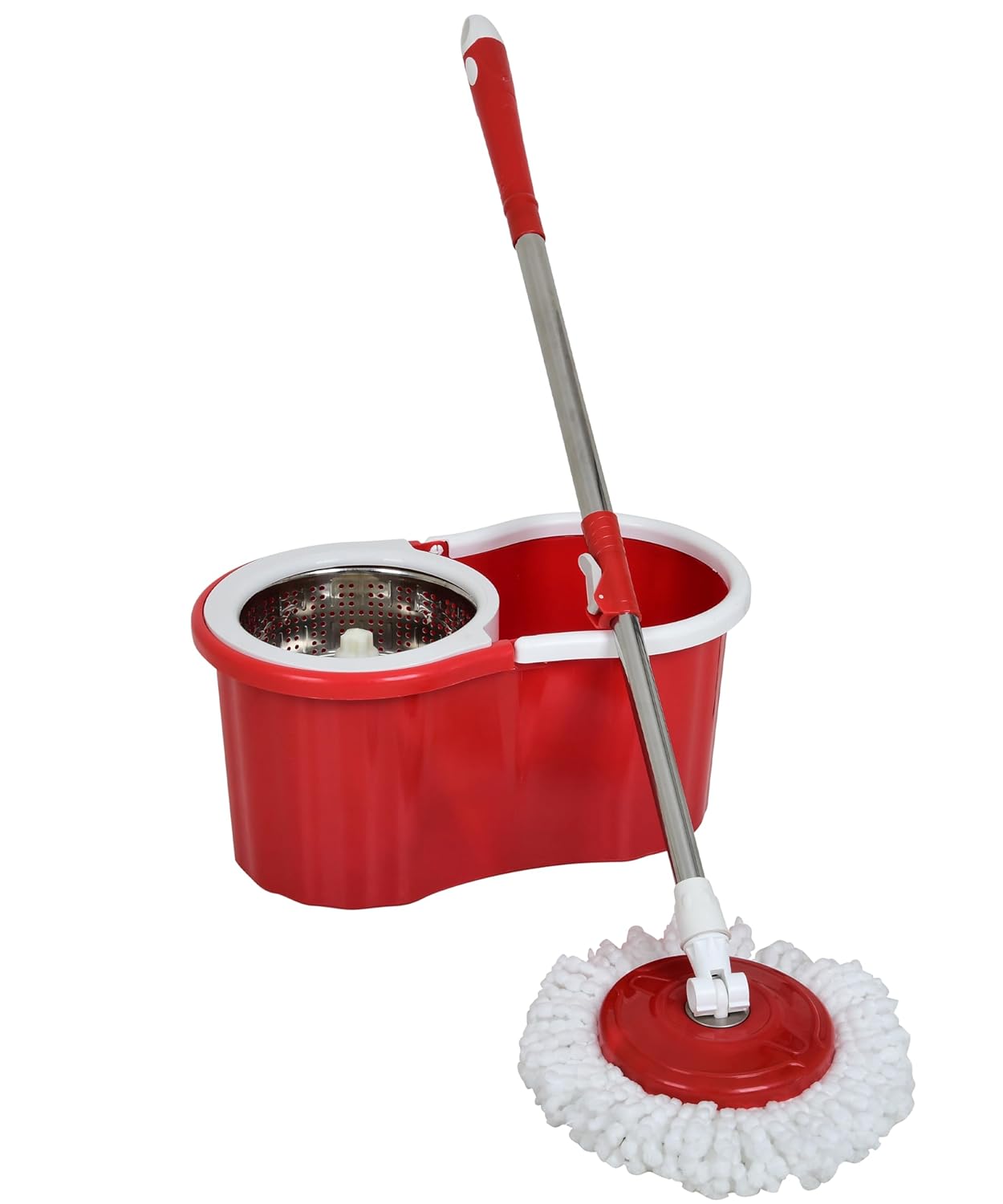 Red 360 Floor Magic Spin Mop & Bucket Set