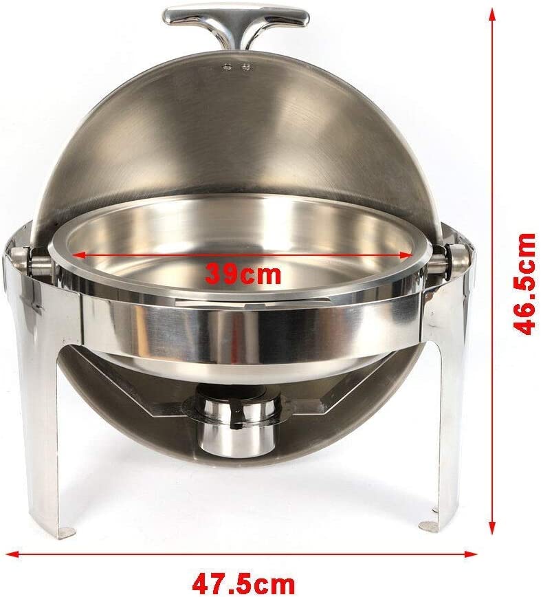 9L Stainless Steel Round Chafing Dish Food Warmer