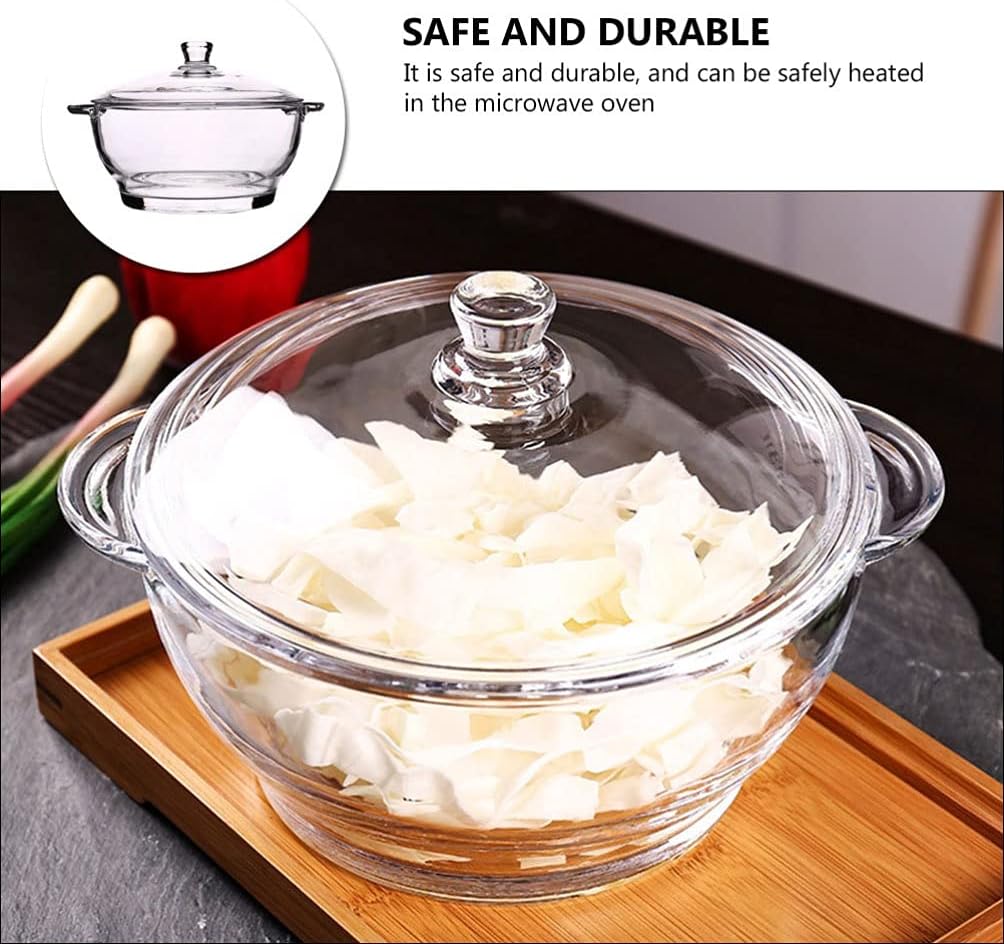 7.5" Clear Glass Casserole with Lid