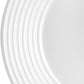 4 PC Gibson White Tempered Opal Glass Dinner Plate Set