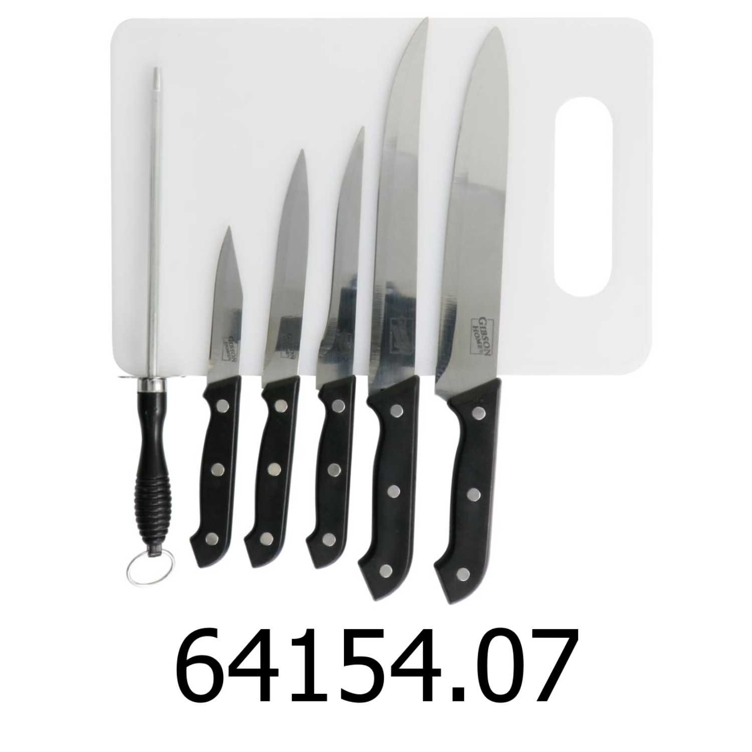 Kitchen Knife 7 Piece Black Sharp Set for Kitchen Stainless Steel Magnetic  Strip