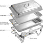 11L Stainless Steel Chafing Dish Food Warmer for Buffet (Pack of 4)