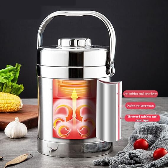1.2 L Insulated Stainless Steel 304 Hot and Cold 2-pc Food Container