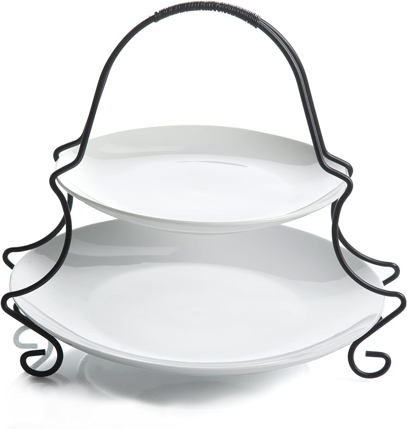 Gibson Elite Gracious Dining 2 Tier Serving Plate Set