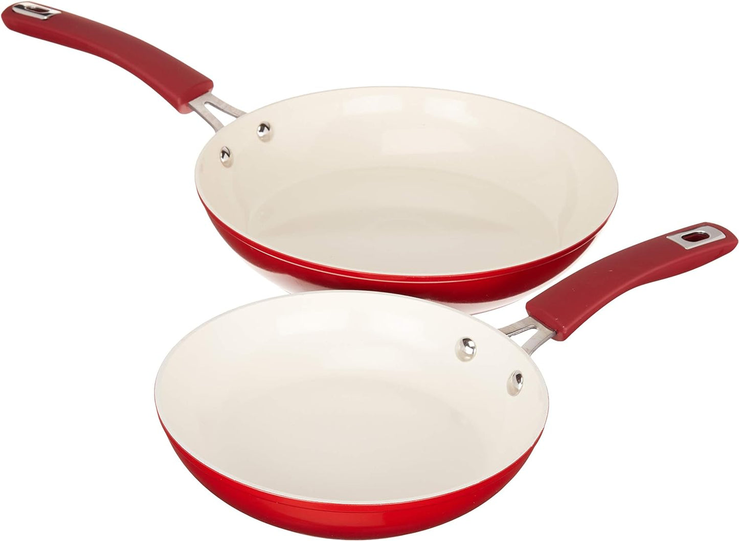 Oster 8 PC Red Non stick Heavy Gauge Cookware Set