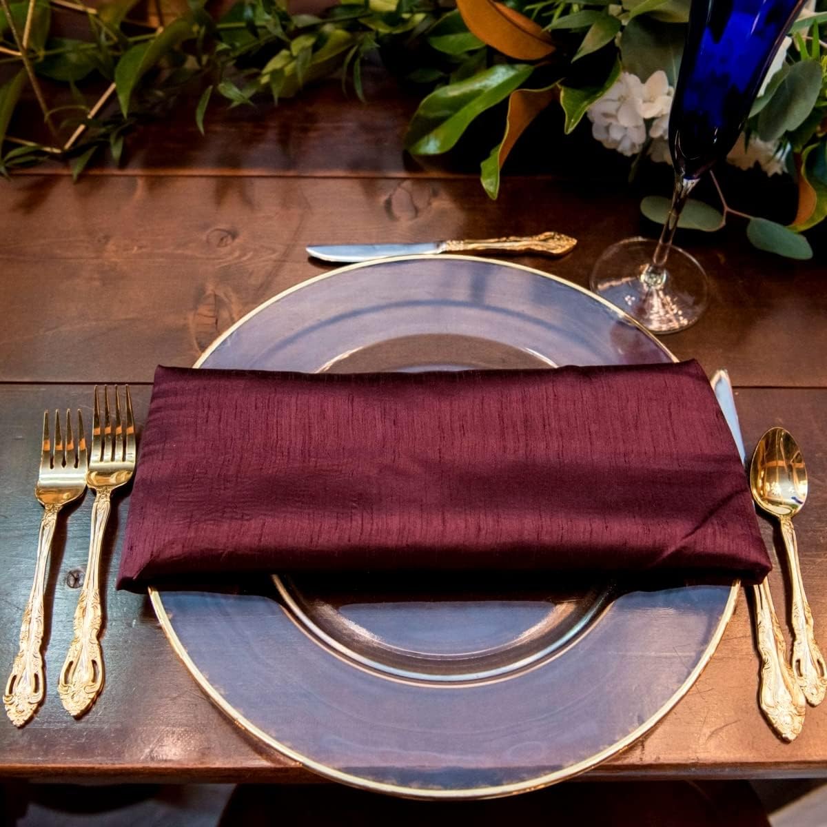 6 PC 13" Gold Charger Plate