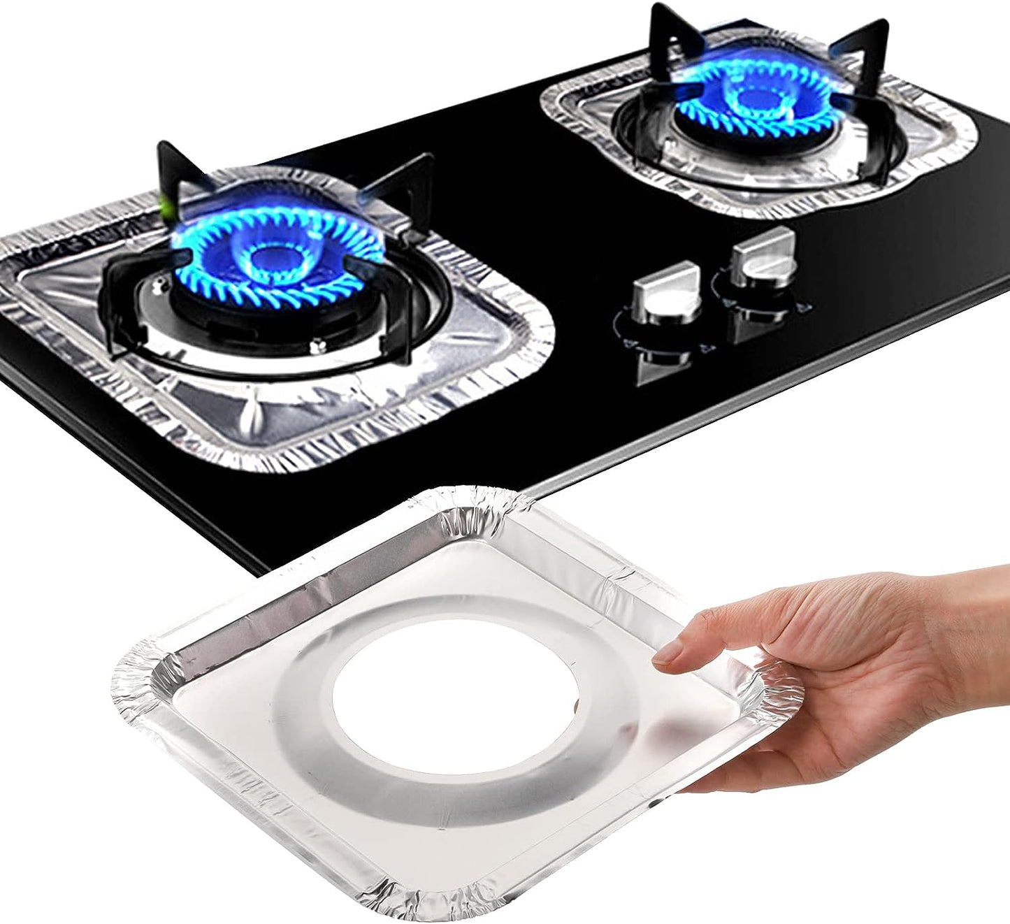 10 PC Aluminum Foil Square Gas Burner