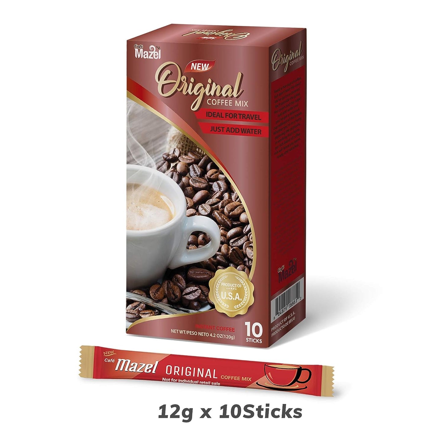 Cafe Mazel Instant Original Coffee Mix (10 Sticks)