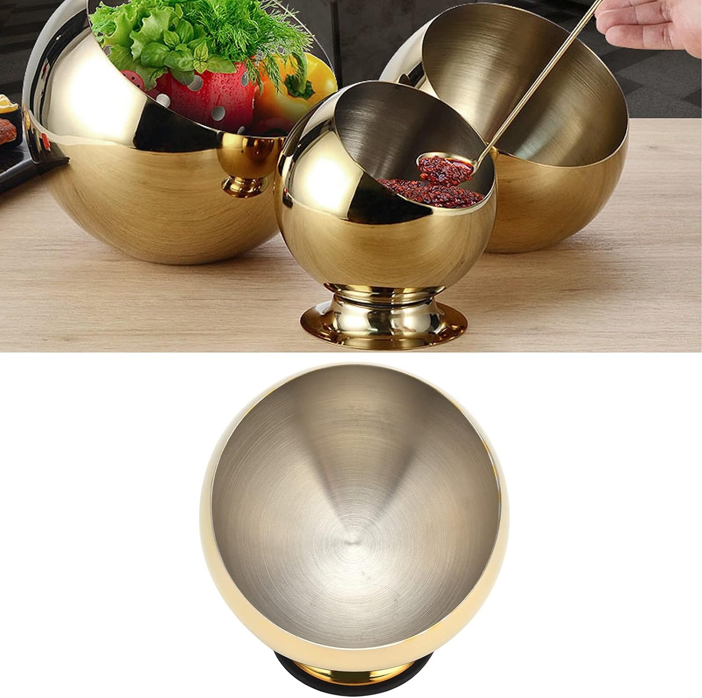 22cm Gold Saucer Bowl For Sauce, Snack, Appetizers