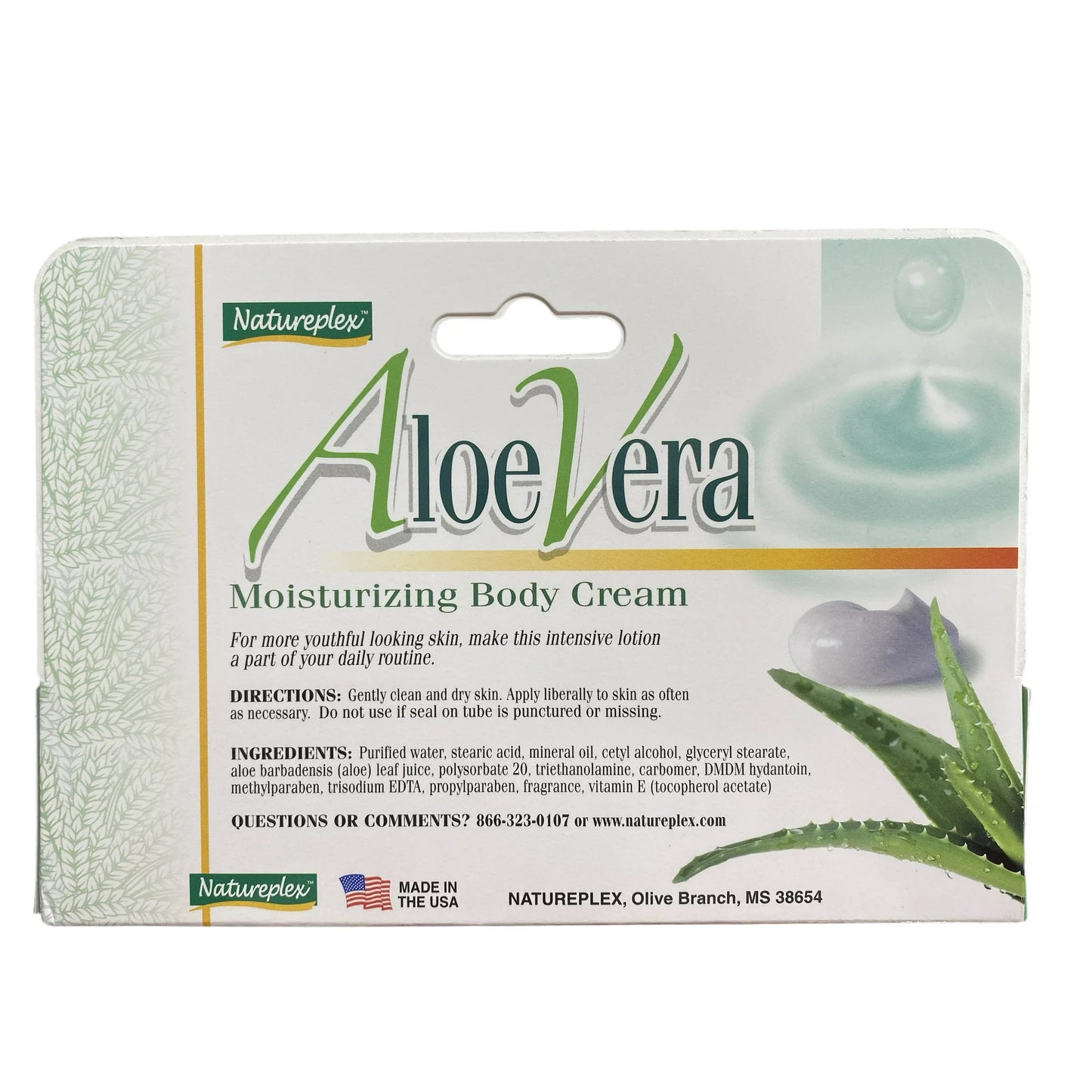 2 PC Aloe Vera Moisturizing Body Cream