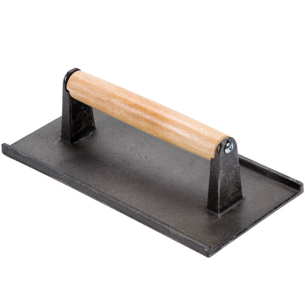 9" x 5" Rectangle Cast Iron Meat Presser Steak (Free Gifts: 2 Spices)