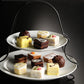 Gibson Elite Gracious Dining 2 Tier Serving Plate Set