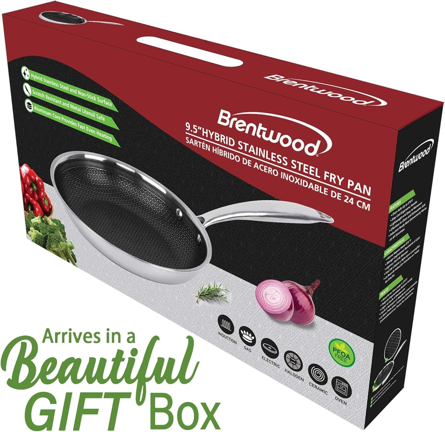 11" Brentwood 3-Ply Hybrid Fry Pan