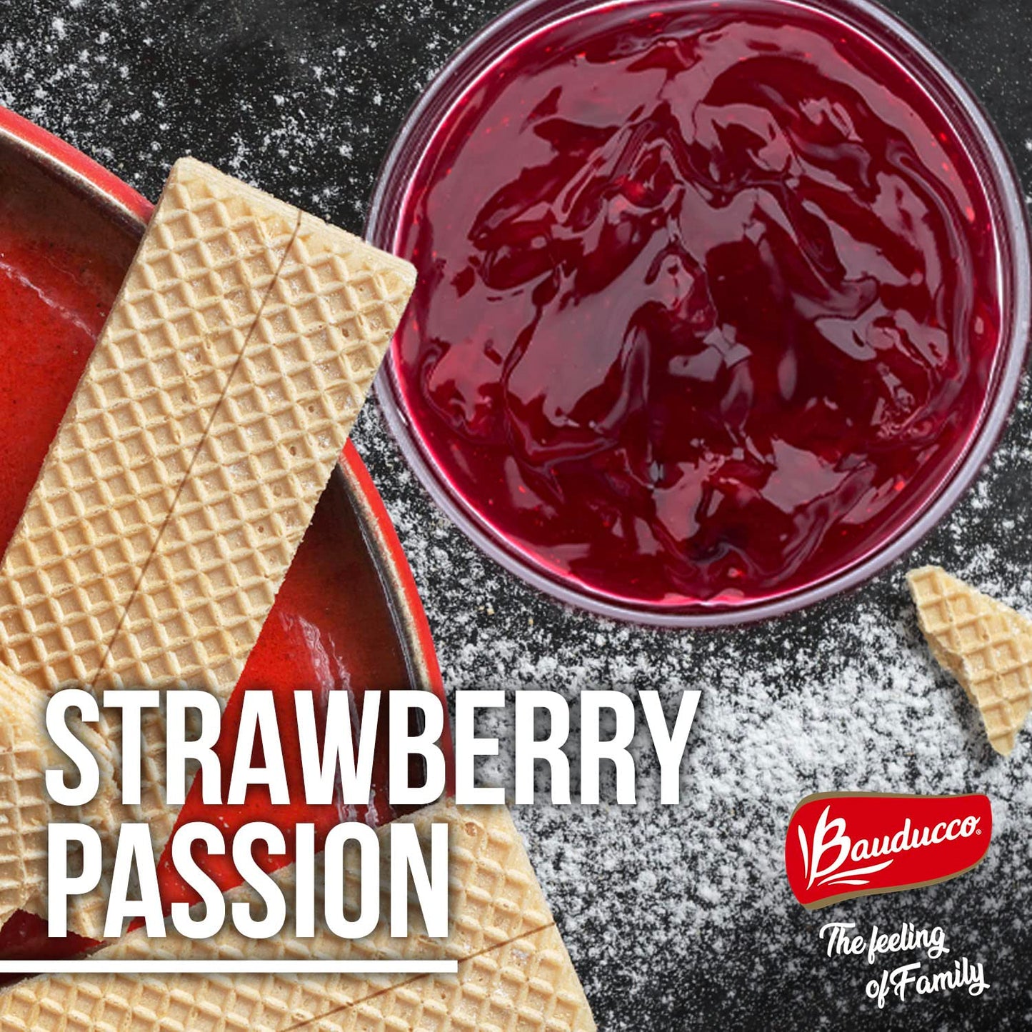 3 PC Bauducco Wafer Strawberry Cookies