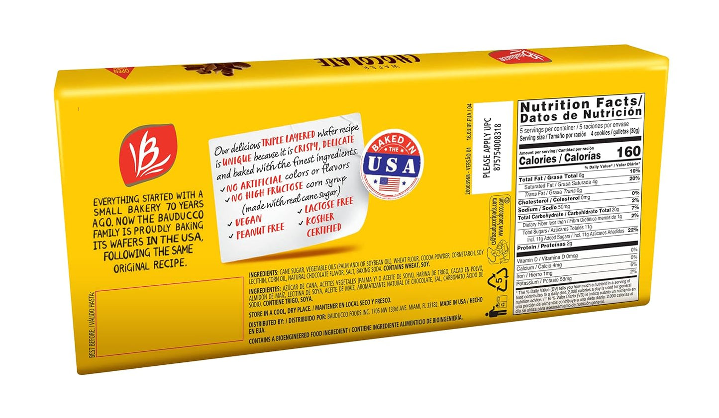3 PC Bauducco Wafer Chocolate Cookies