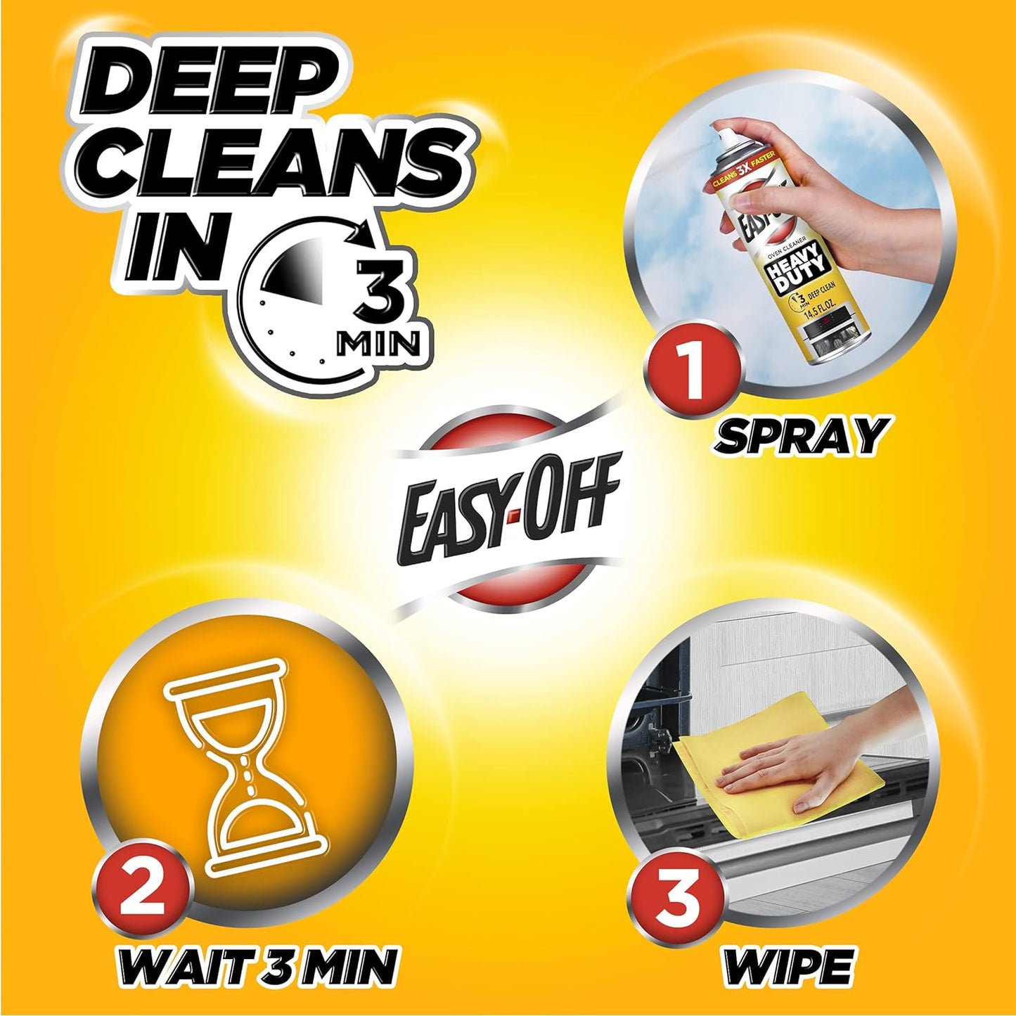2 PC 14.5oz Easy-Off Heavy Duty Oven Cleaner Spray