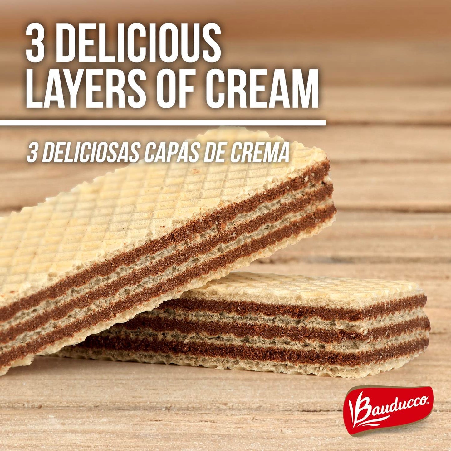 3 PC Bauducco Wafer Chocolate Cookies